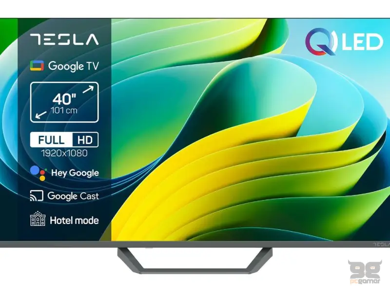Tesla Q40E665GFS QLED TV 40" full HD, Google TV smart, DVB-T2/C/S2