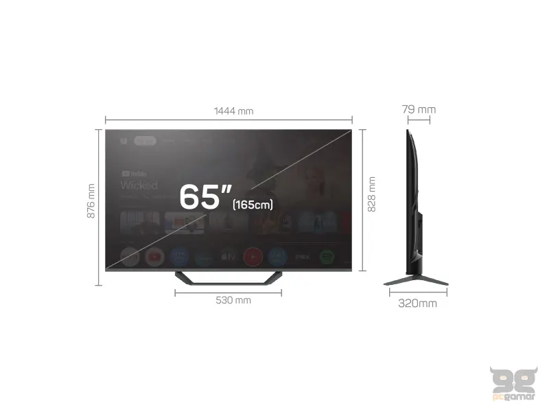 Tesla Q65E655GUS QLED TV 65" ultra HD, Google TV smart, frameless, DVB-T2/C/S2