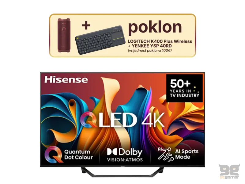 HISENSE 50 inča 50A7NQ QLED 4K UHD Smart TV + poklon