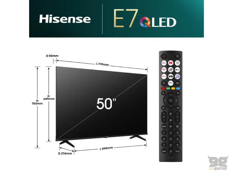 HISENSE 50 inča 50E7NQ LED 4K UHD Smart TV 