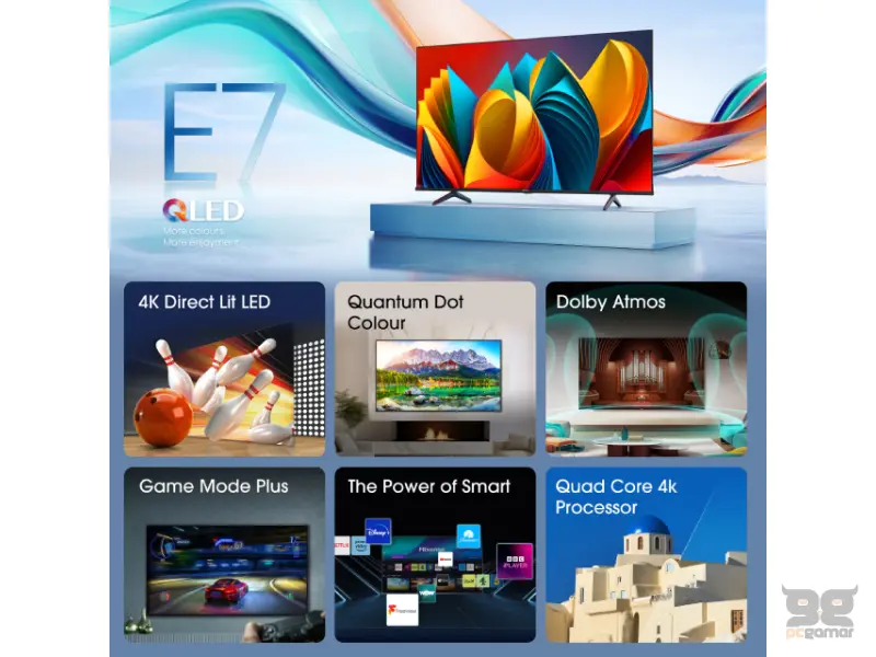 HISENSE 43 inča 43E7NQ QLED 4K UHD Smart TV 