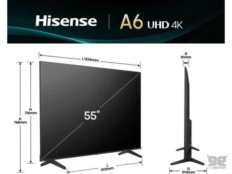 HISENSE 55A6Q 4K UHD LED Smart TV