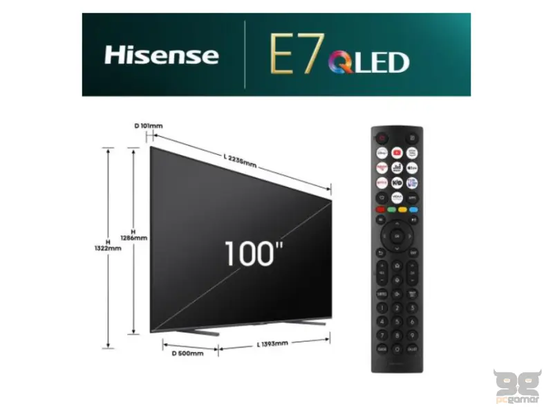 HISENSE 100 inča 100E7NQ QLED 4K UHD Smart TV 
