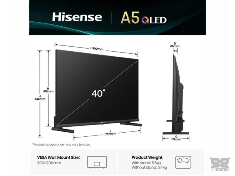 HISENSE 40 inča 40A5Q QLED FHD Smart TV 