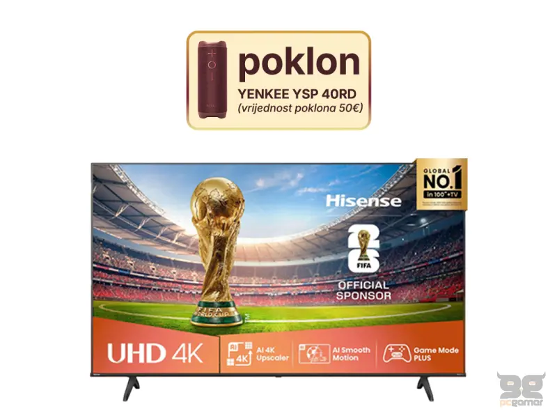 HISENSE 43 inča 43A6Q 4K UHD Smart TV  + poklon