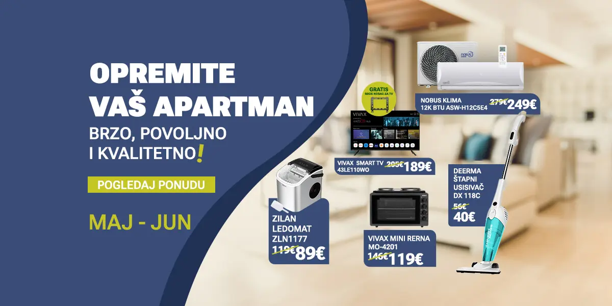 opremanje apartmana jun