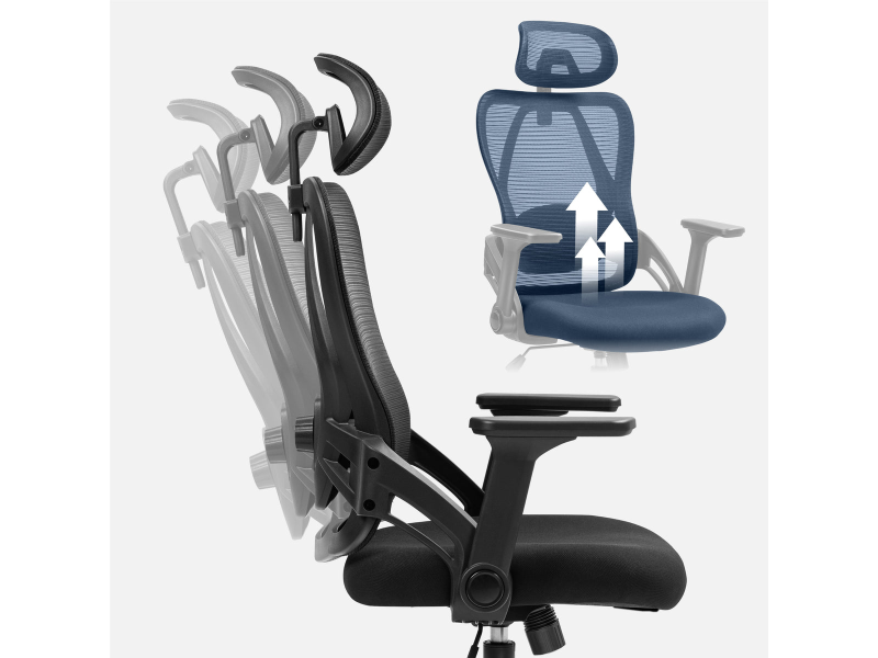Mark Adler Kancelarijska Stolica Manager 2.9 Black, Materijal:Mesh, podesiva visina/ruke/podloga za noge, ergonomski dizajn.
