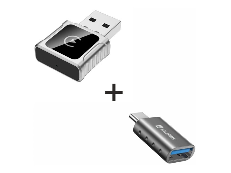 Swissten Adapter CarLink - Appe CarPlay / Android Auto (+ Adapter USB-A / USB-C)