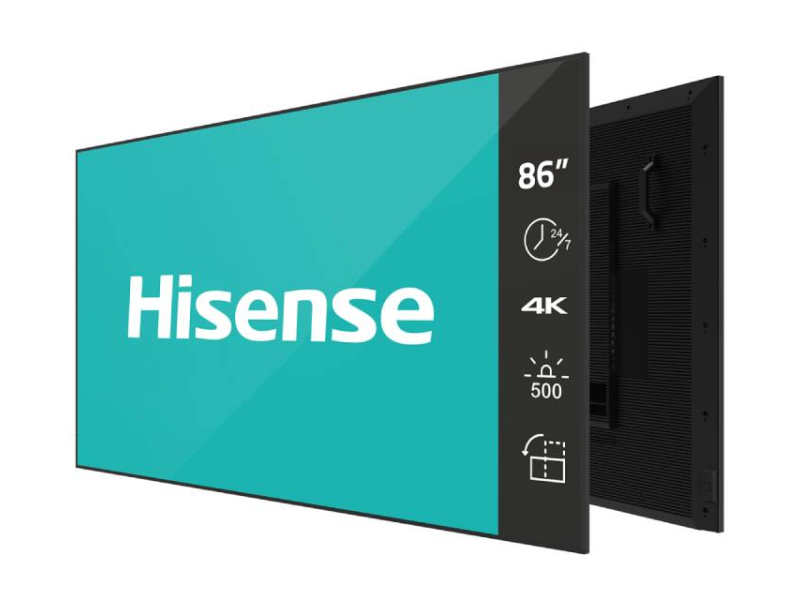 HISENSE 86 inča 86DM66D 4K UHD 500 nita Digital Signage Display - 24/7 Operation