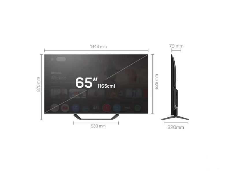 Tesla Q65E655GUS QLED TV 65" ultra HD, Google TV smart, frameless, DVB-T2/C/S2