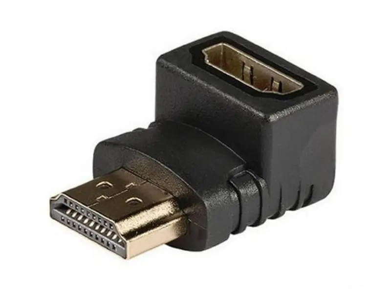 E-GREEN Adapter HDMI (M) - HDMI (F) pod uglom crni 