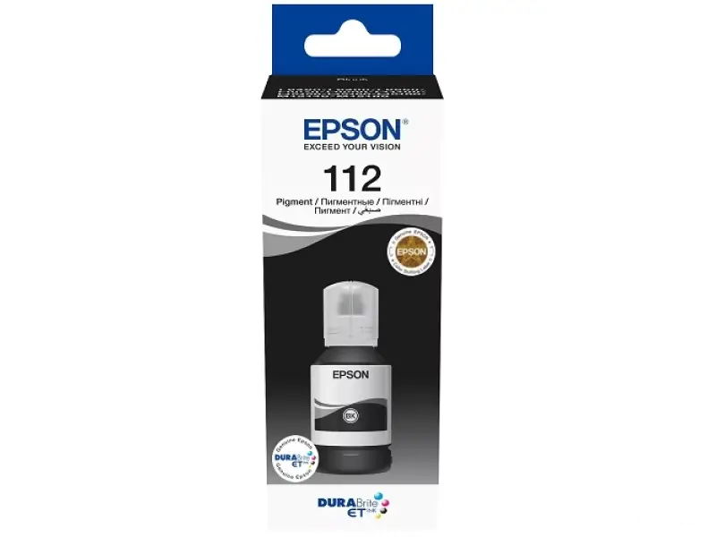 EPSON C13T06C14A 112 EcoTank Pigment Black ink bottle