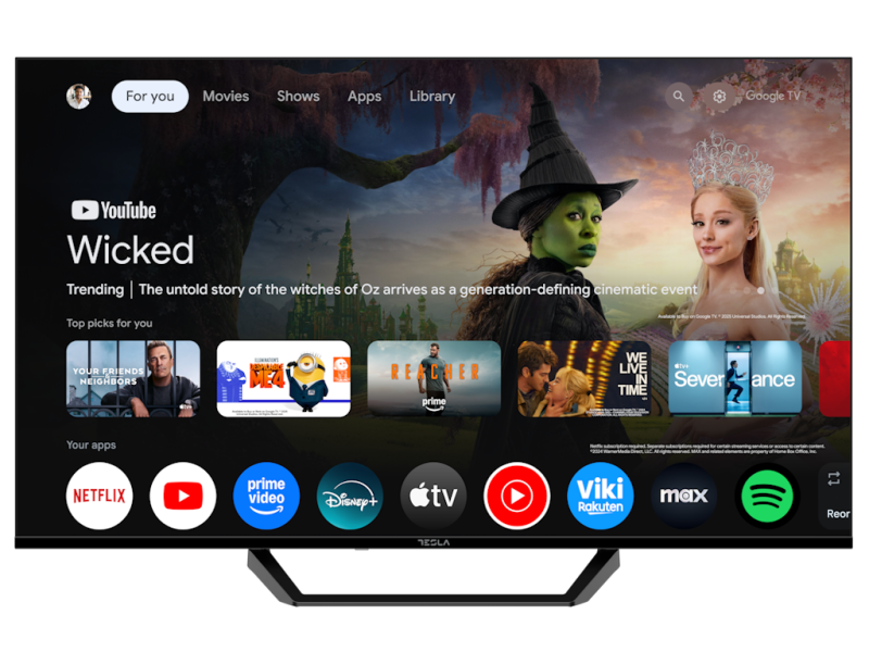 Tesla 40E655BFS LED TV 40" full HD, Google smart, HDMI x 3, USB x 2, DVB-T/T2/C/S/S2