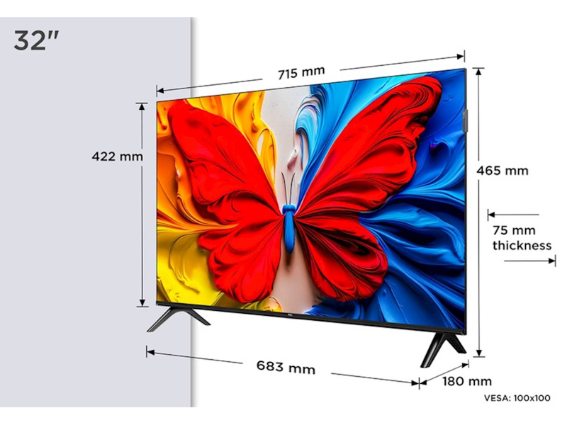 TCL 32S51K QLED TV 32" full HD, Android smart, DVB-T2/C/S2