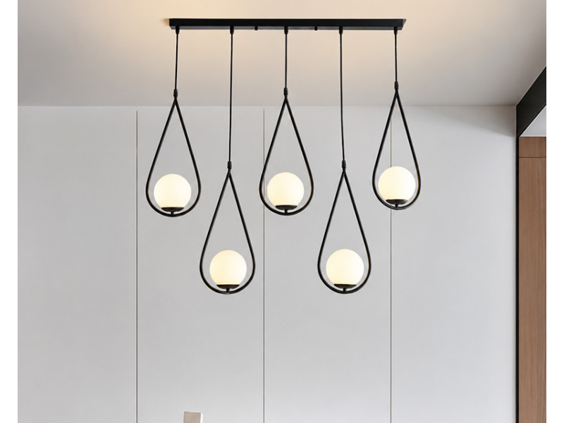 MARLUX 9672-5 viseći luster sa 5 kugli crni