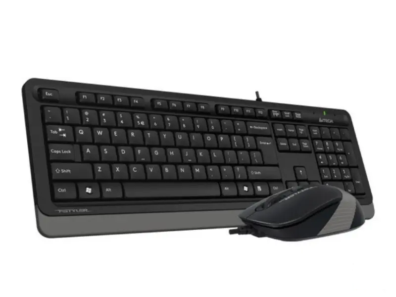 A4 TECH F1010 FSTYLER USB US siva tastatura + USB sivi miš 