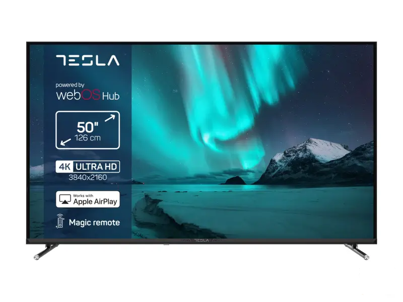 Tesla 50E655BUW LED TV 50" ultra HD, WebOS smart, Magic remote, ThinQ AI, DVB-T2/C/S2