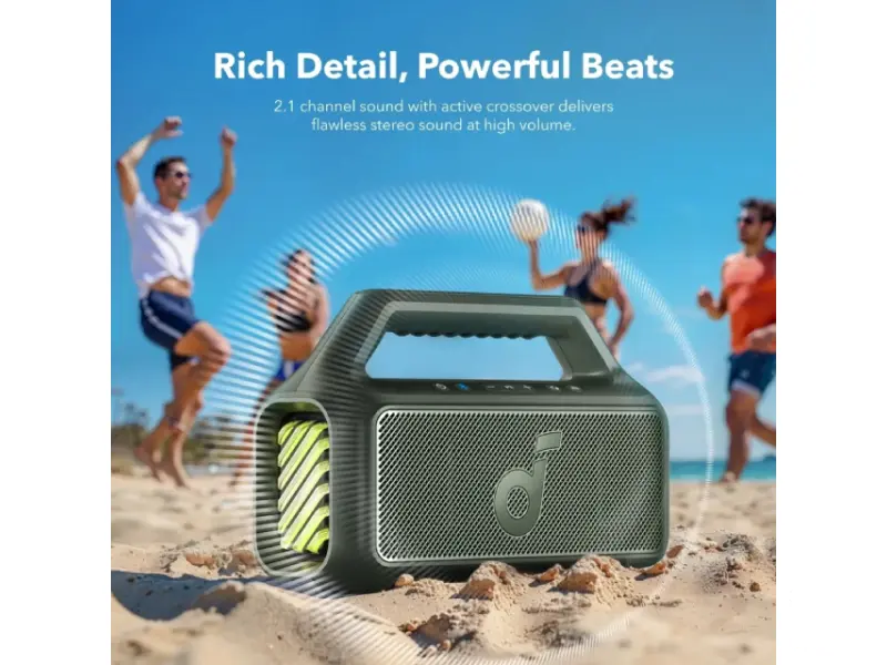 ANKER Soundcore Boom 2 80W 2.1 prenosivi bluetooth IPX7 zvucnik zeleni