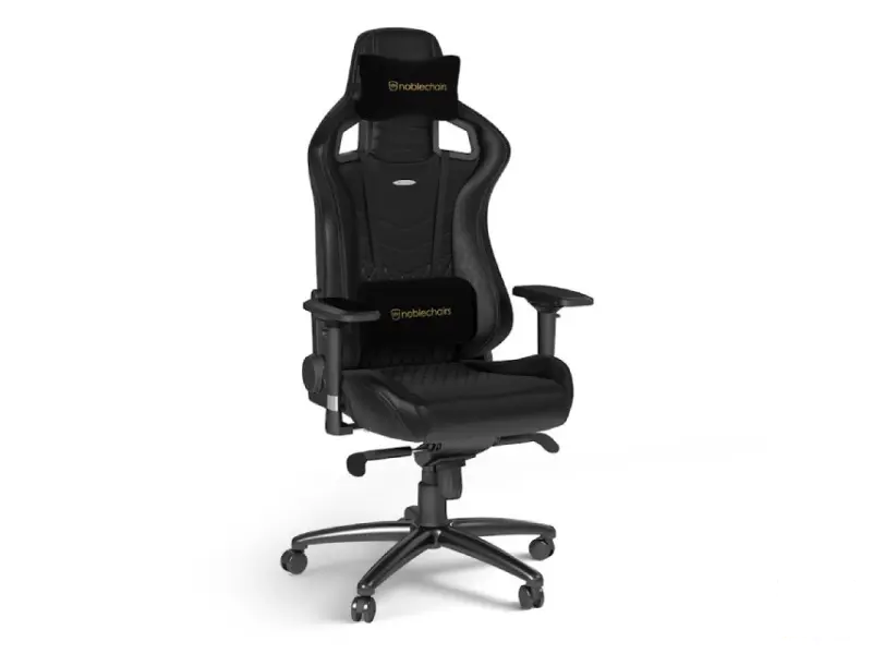 NOBLECHAIRS EPIC Real Leather Gaming stolica crna 