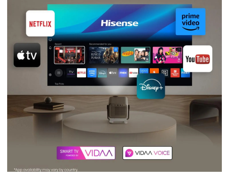 HISENSE M2SE PRO smart Laser 4K PRO-UHD 1.150 ANSI lumena 1000:1 WiFi VIDAA U9 projektor