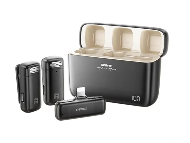 REMAX K15 2in1 Bežični mikrofon USB Lightning (iPhone) crni 