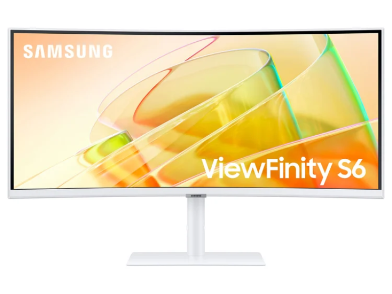 SAMSUNG ViewFinity S6 S65TC 34" Curved Monitor, UWQHD 3440x1440, Thunderbolt 4, DP/HDMI, USB Hub,LAN