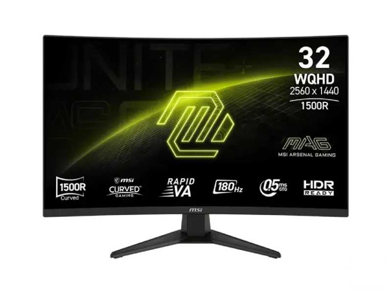 MSI 32 inča MAG 321CQF E18 WQHD 2560x1440 180Hz FreeSync zakrivljeni gaming monitor 