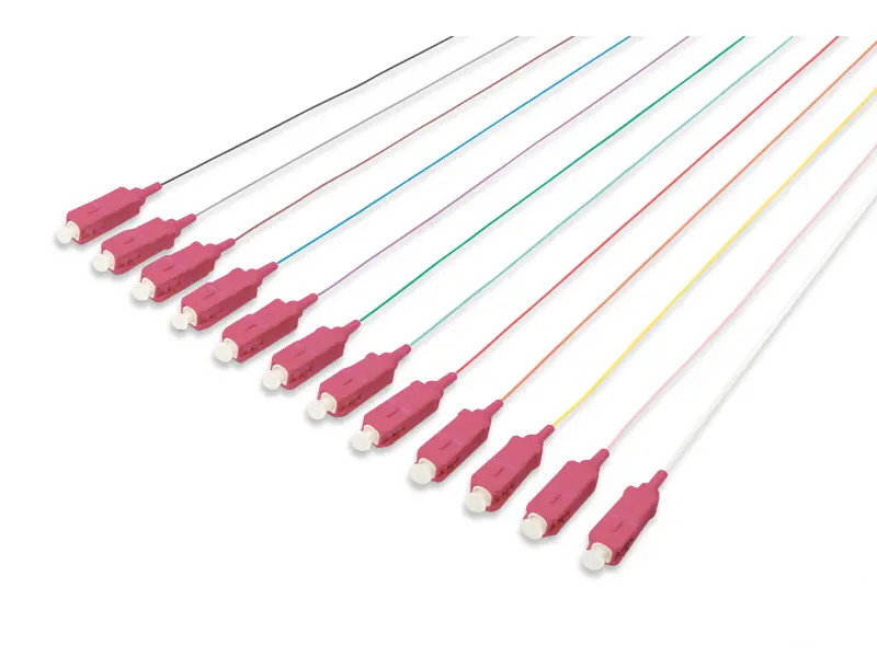 Digitus FO pigtail set, 12pcs, multimode, simplex, 2m, OM4, SC