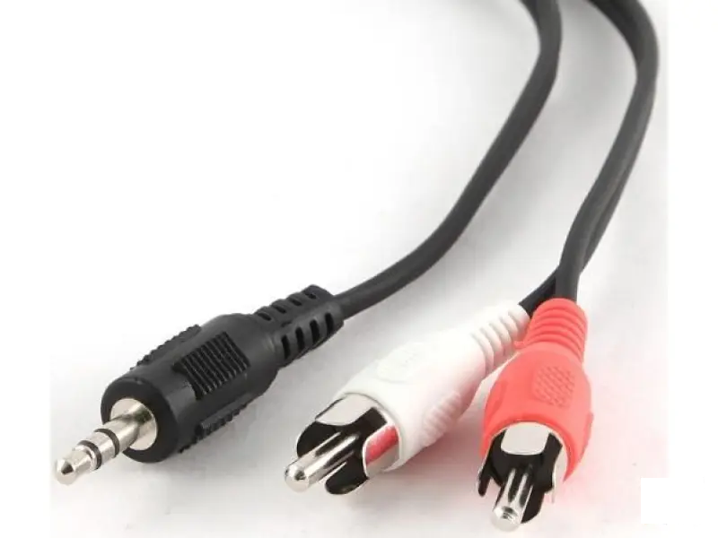 E-GREEN Kabl Audio 3.5mm stereo - 2xRCA M/M 10m crni