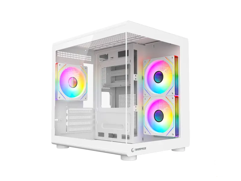 Rampage CASE MINID V1 3x120mm ARGB 750W 80+ Bronze White