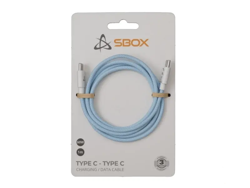 SBOX USB 3.0 TYPE C - TYPE C M/M 1M Plavi 60W
