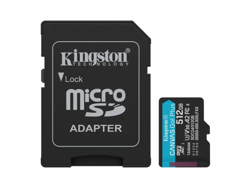KINGSTON 512GB SDXC Canvas Go Plus Gen4 200MB/s C10 UHS-I U3 V30 SDG4/512GB 