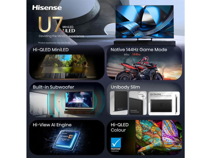 HISENSE 65 inča 65U7SE ULED MiniLED 4K UHD Smart TV