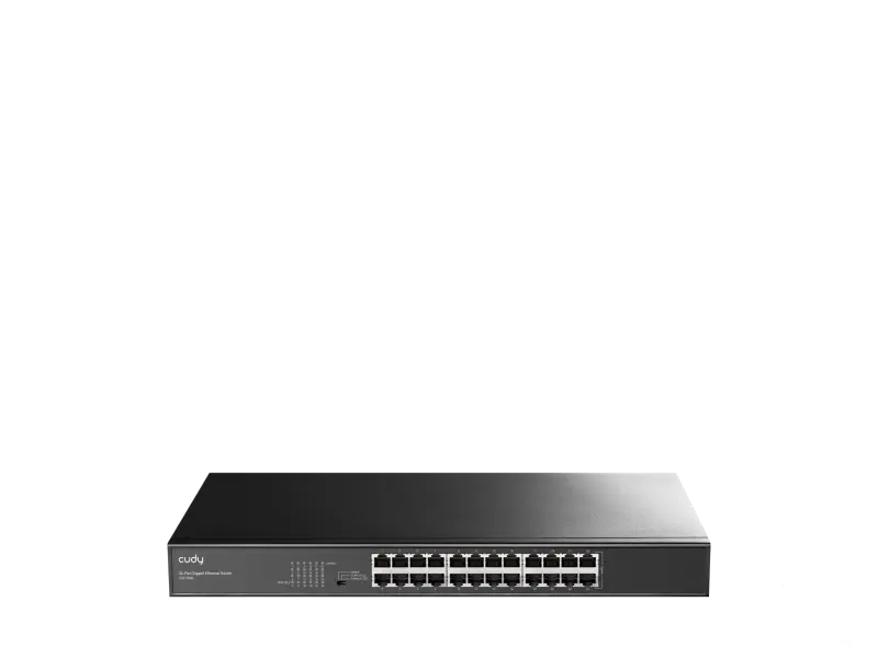 CUDY Switch GS1024L 24-Port Gigabit Metal 19" Rackmount