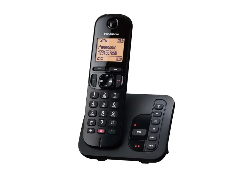 PANASONIC Bežični telefon KX-TGC220FXB Crni sa sekretaricom