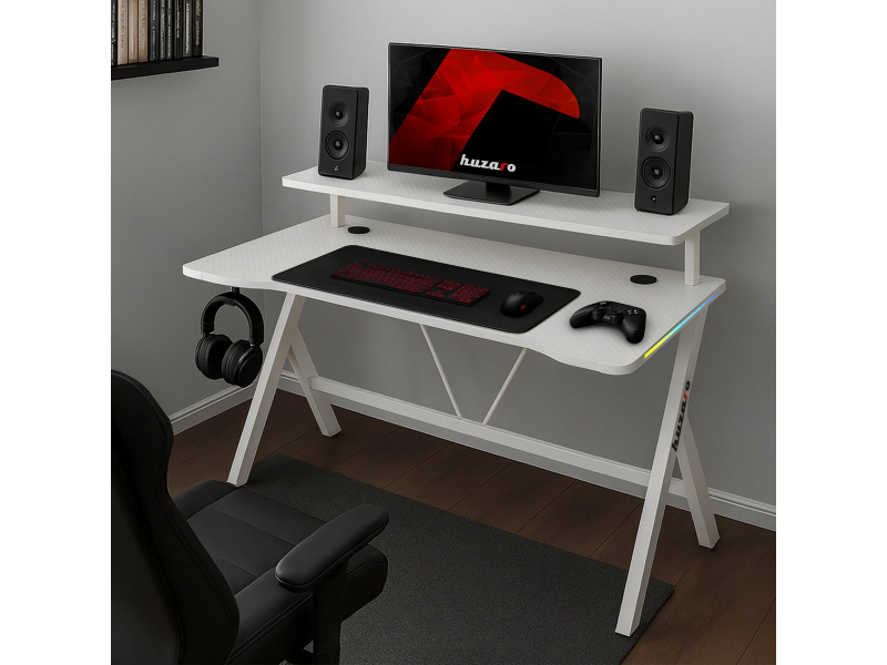 Huzaro Hero 1.9 RGB gaming sto bijeli