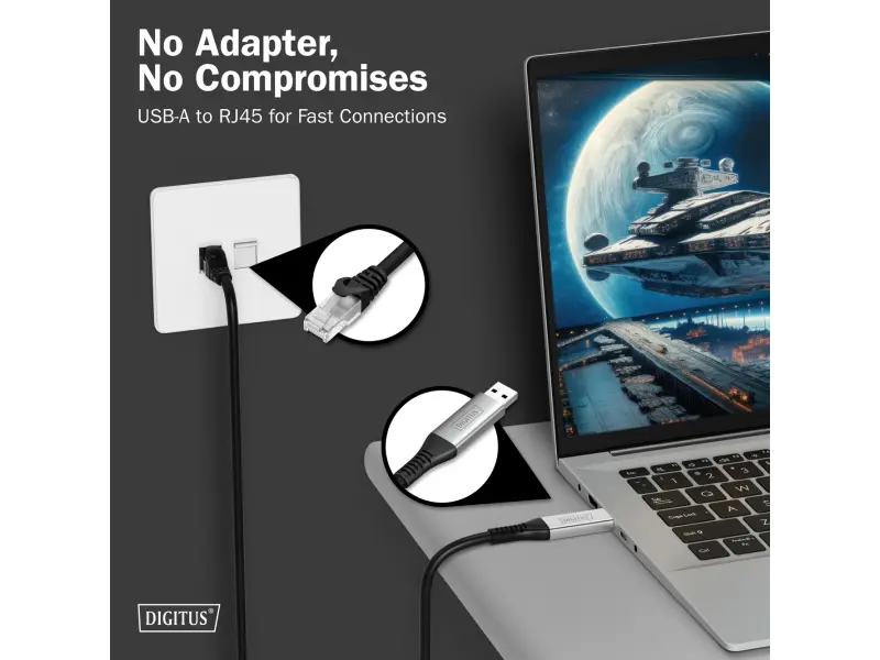 Digitus Kabl USB-A - RJ45 CAT6A S-FTP, 1Gbps, 2m