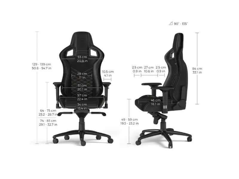 NOBLECHAIRS EPIC Gaming stolica crno-zlatna 