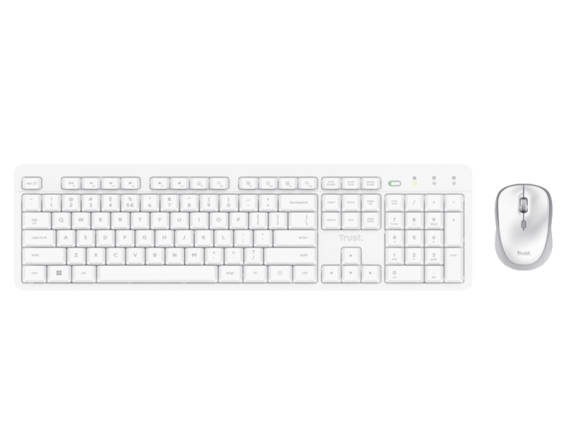 TRUST Ody II Silent Wireless Keyboard & Mouse set optical white US