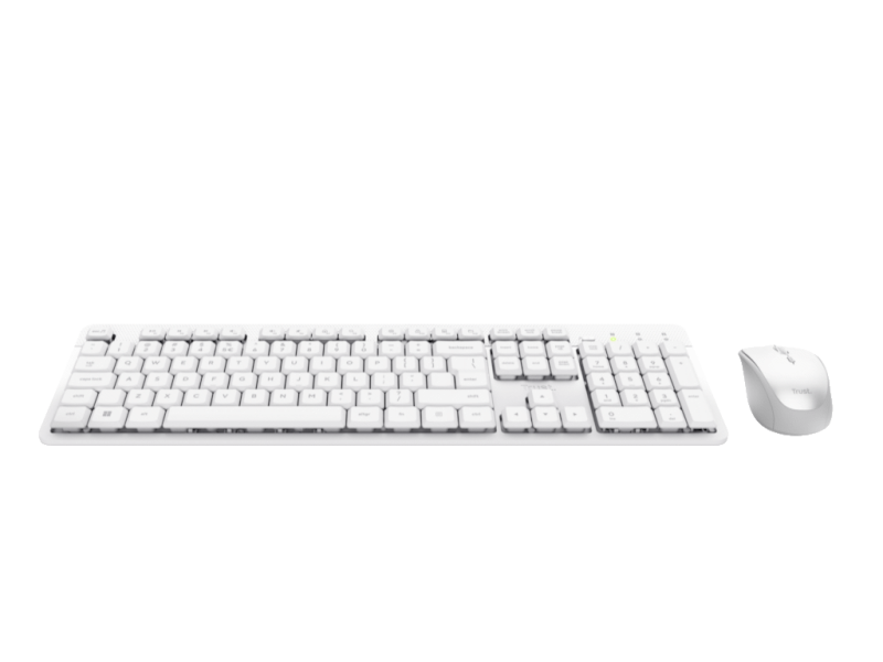 TRUST Ody II Silent Wireless Keyboard & Mouse set optical white US