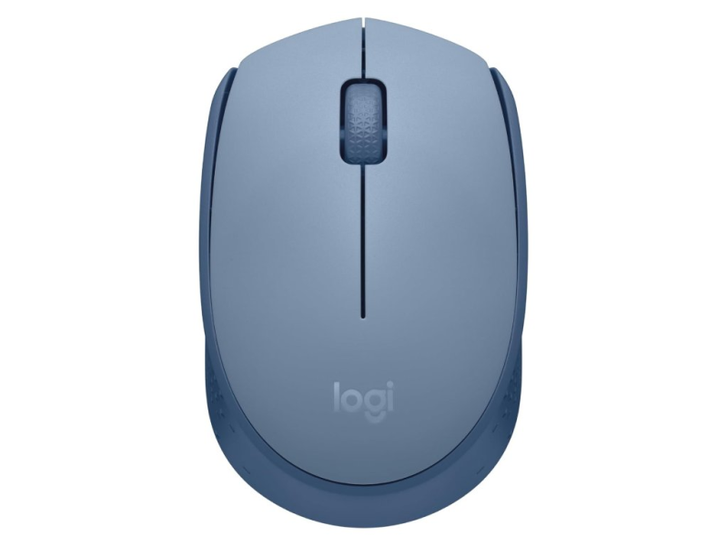 LOGITECH M171 Portable Wireless Mouse, 2.4 Ghz, 1000 dpi, 1 x AA Battery, 10 m, Blue/Grey