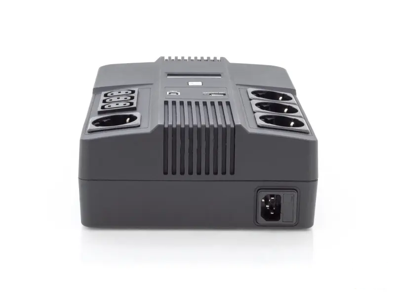 Digitus UPS All-in-One 600VA/360W, LED 12V/7Ah x1, 4x CEE 7/7,3x IEC C13, USB, RJ45