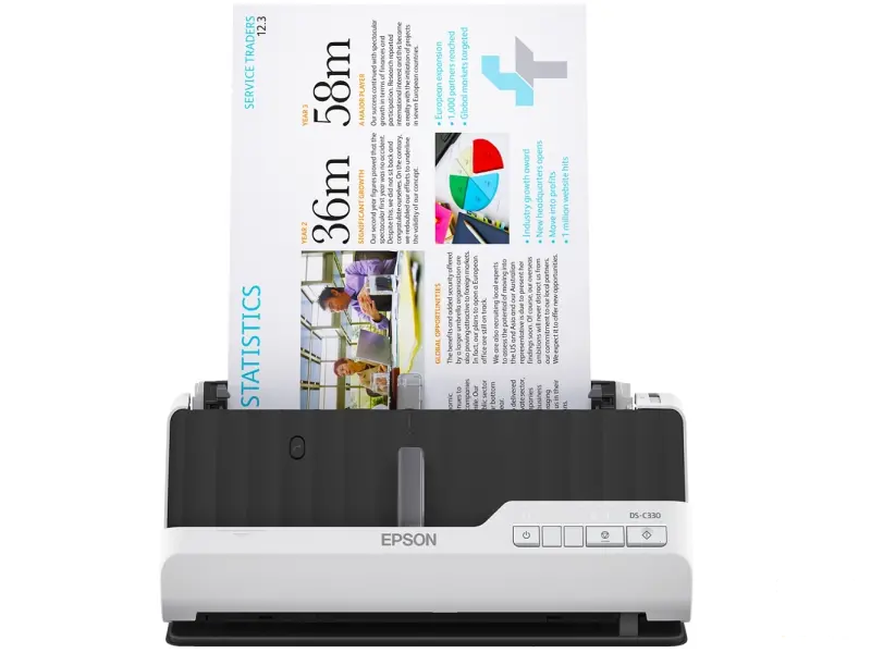 EPSON B11B272401 WorkForce DS-C330,Compact desktop A4 sheet-fed scanne