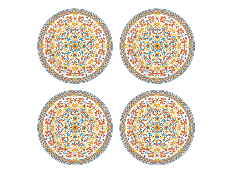SET 4 TANJIRA MEDITERRANEO ORANGE