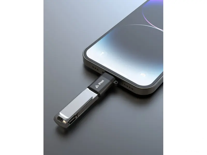 iPEAX OTG Adapter Lightning (M) / USB-A (F) Black