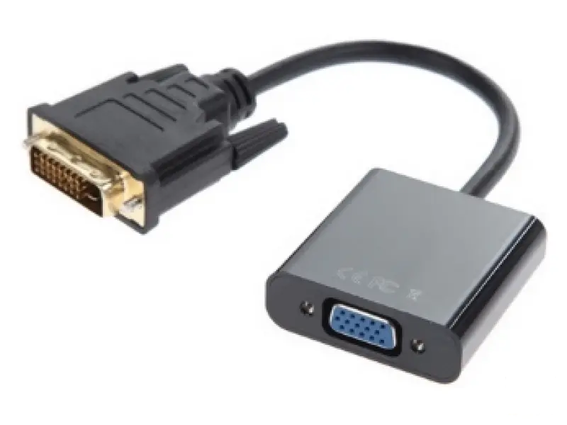 FAST ASIA Adapter-konvertor DVI-D (M) - VGA (F) crni 