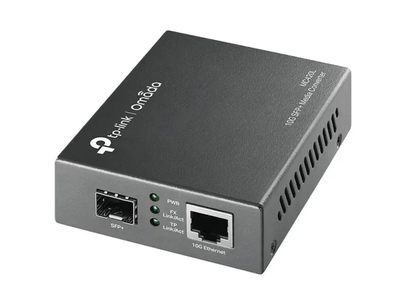 TP-LINK MC420L Omada 10G Multi-Gigabit SFP Media Converter, 1 1G/2.5G/5G/10Gbps RJ45 port, 1x SFP