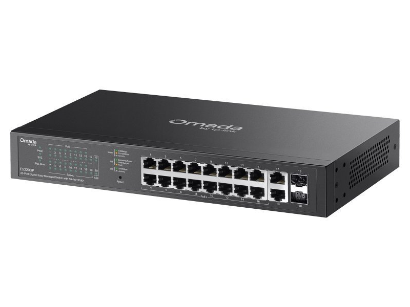TP-LINK ES220GP(UN) Omada 20-Port Gigabit Easy upravljivi Switch sa16-Port PoE+