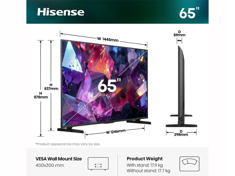 Hisense 65E7S PRO smart TV 65″