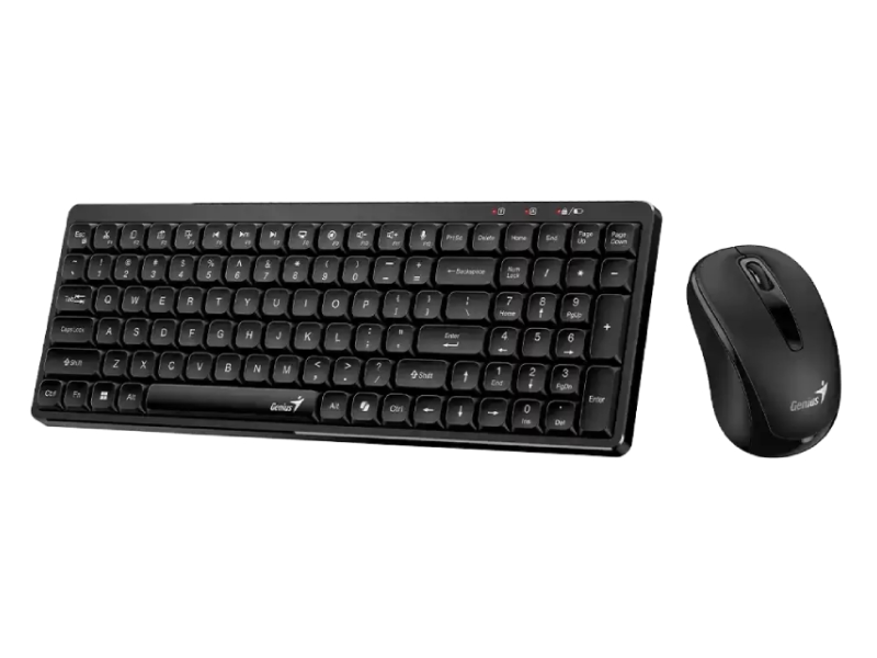 GENIUS LuxeMate Q8100 Wireless USB US crna tastatura + miš